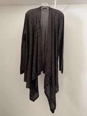 Eileen Fisher Delicate Lightweight Baby Alpaca & Silk Shibori Dyed Cardigan
